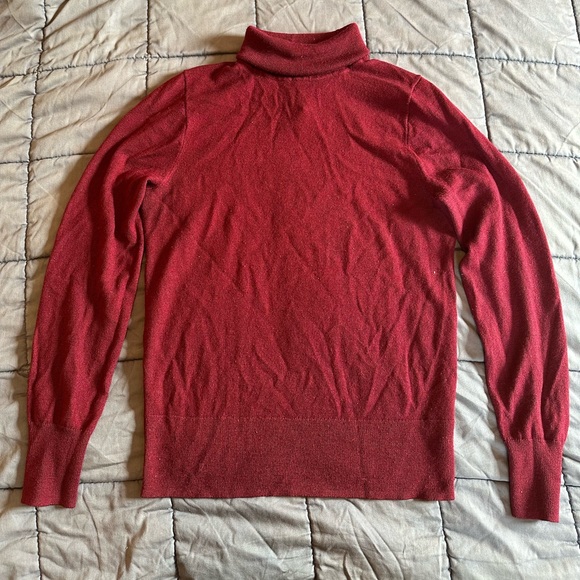 J. Crew women’s medium dark red turtleneck sweater - Picture 1 of 8